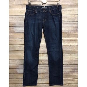 7FAMK Dark Wash Straight Leg Jeans
